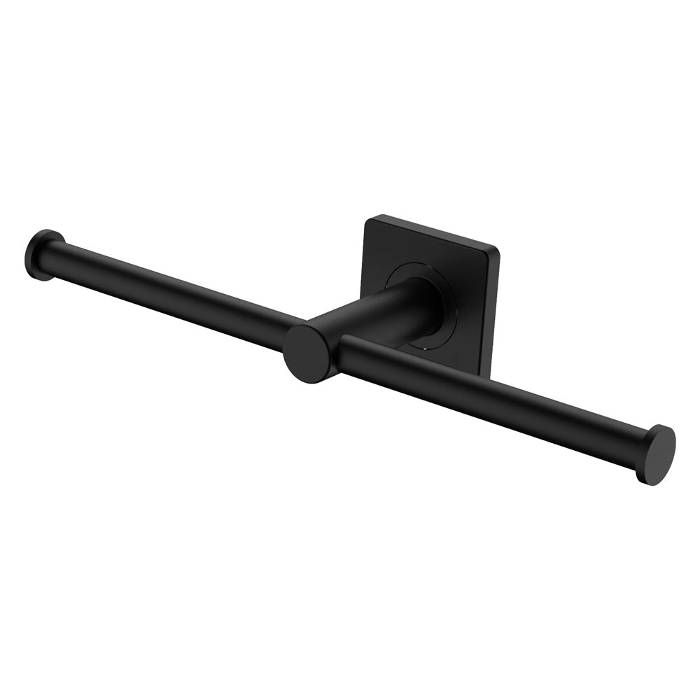 Fienza Sansa Double Toilet Roll Holder - Matte Black