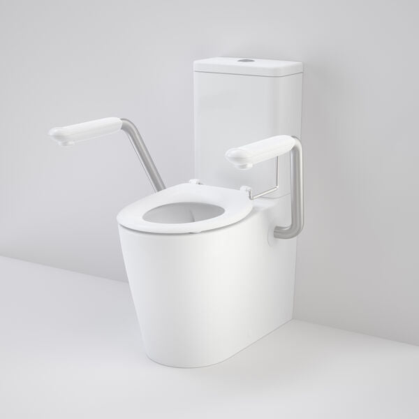 Caroma Care 660 Cleanflush WFCC Easy Height BE Suite with Armrests and Caravelle Single Flap Seat (GermGard®)