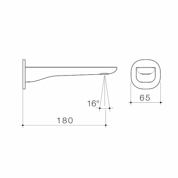 Caroma Contura® II Basin/Bath Outlet 180mm