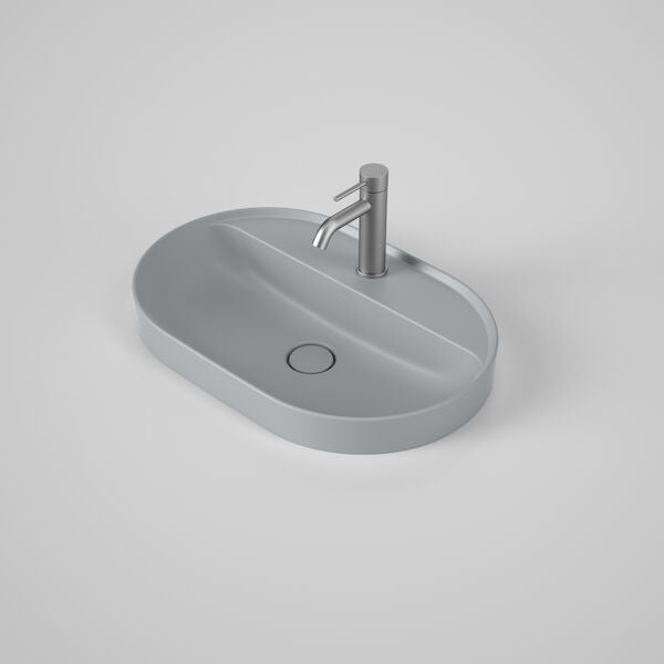 Caroma Liano II 600mm Pill Inset Basin with Tap Landing (1 Tap Hole) 