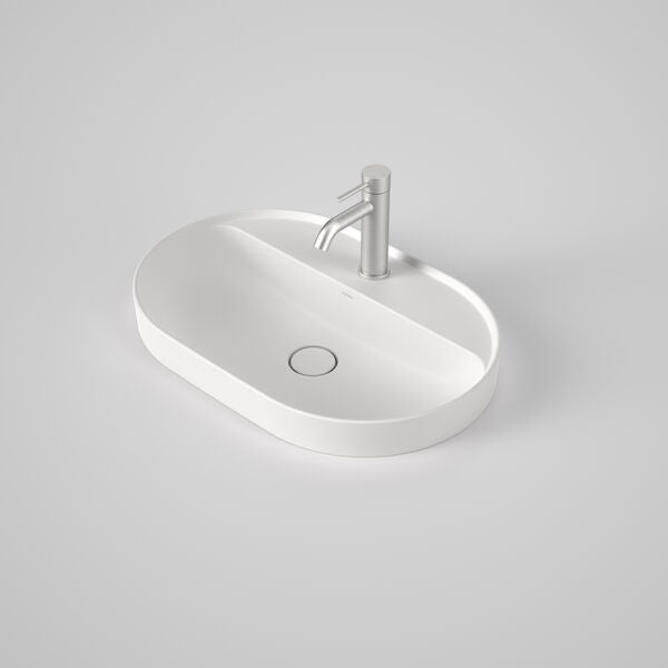 Caroma Liano II 600mm Pill Inset Basin with Tap Landing (1 Tap Hole) 