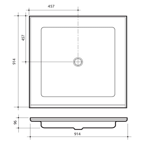 Caroma Dolphin Shower Base