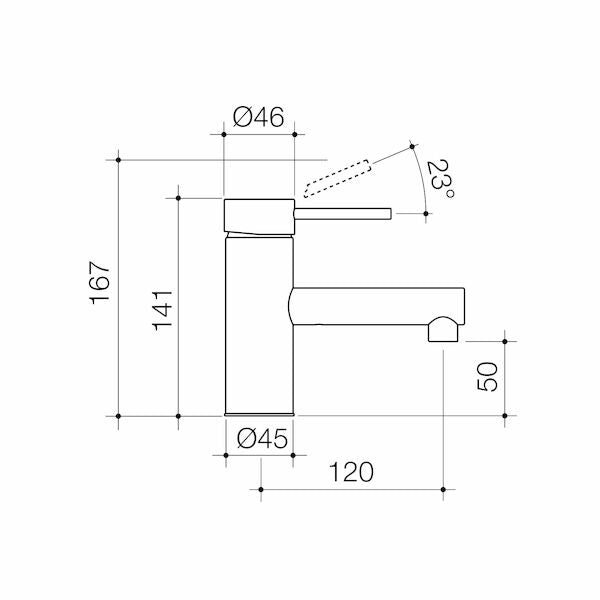 Caroma Pin Lever Basin Mixer - Lead Free