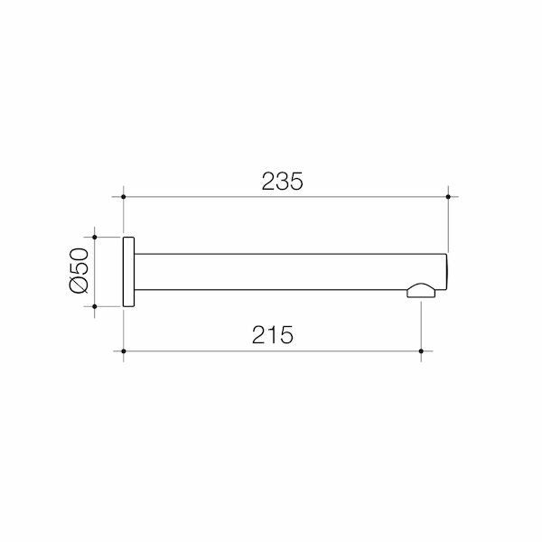 Caroma Pin Bath Outlet 215mm