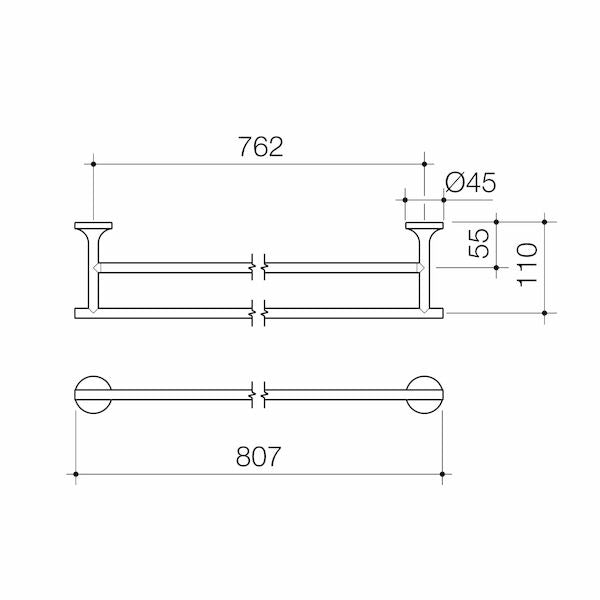 Dorf Kip Double Towel Rail