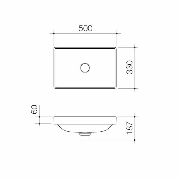 Caroma Urbane® II Inset Basin (No Tap Landing)