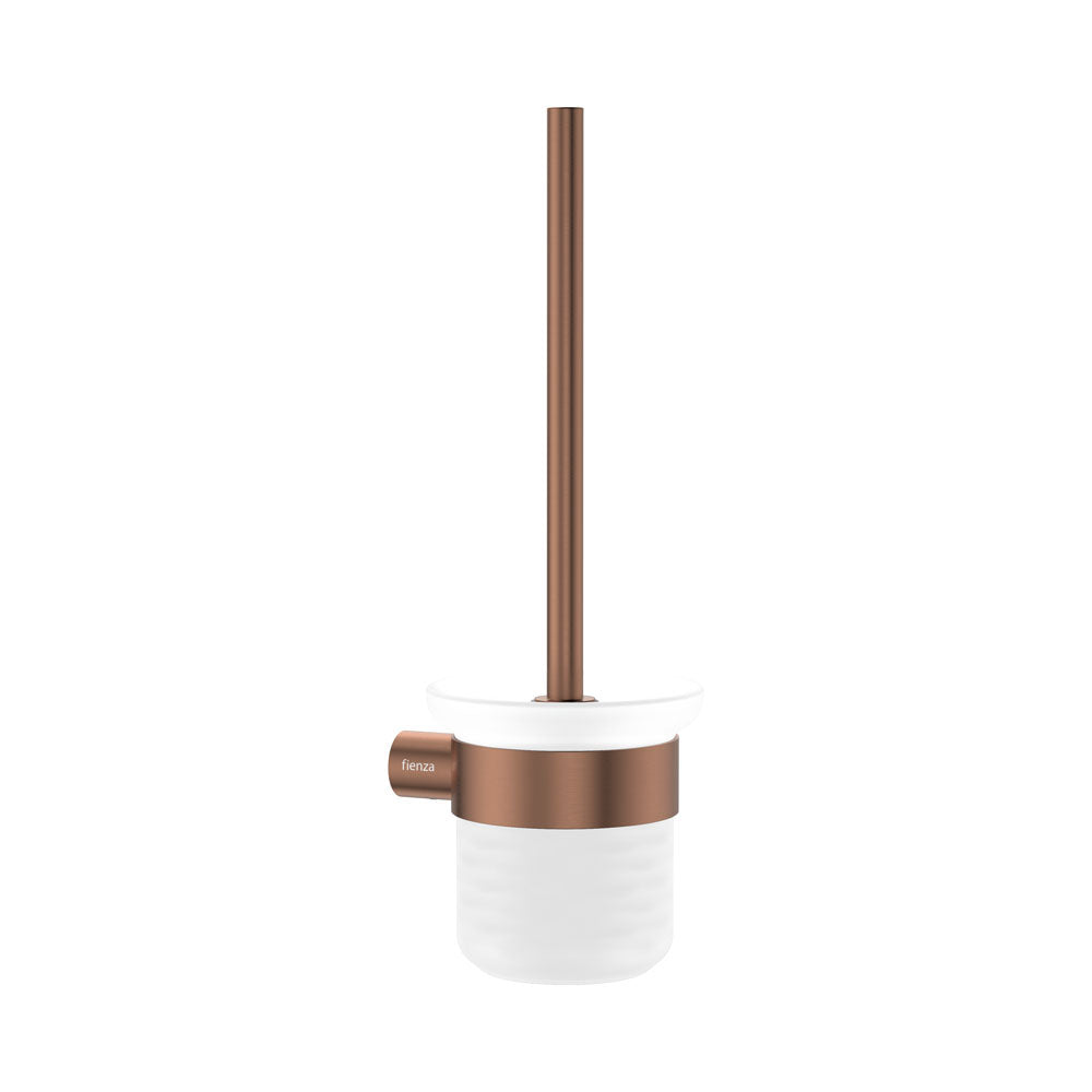 Fienza Empire Slim Toilet Brush & Holder - Brushed Copper