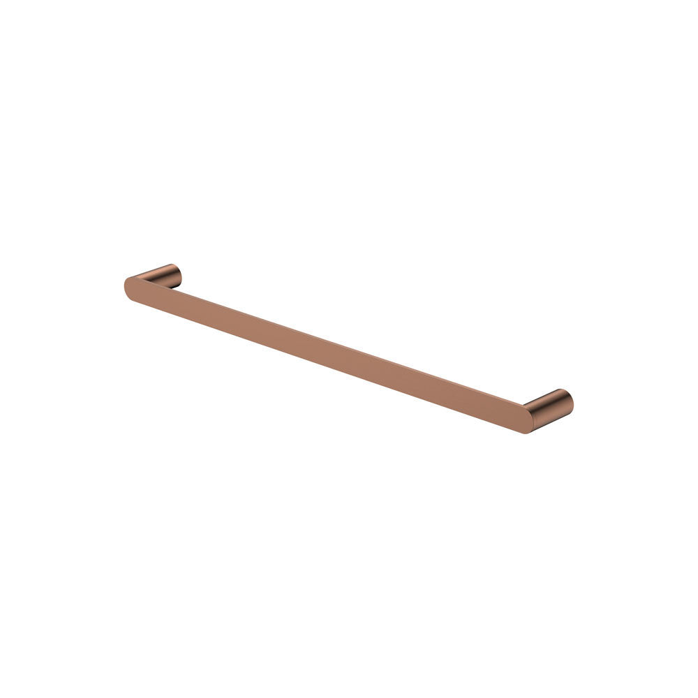 Fienza Empire Slim Single Towel Rail, 600mm - Brushed Copper