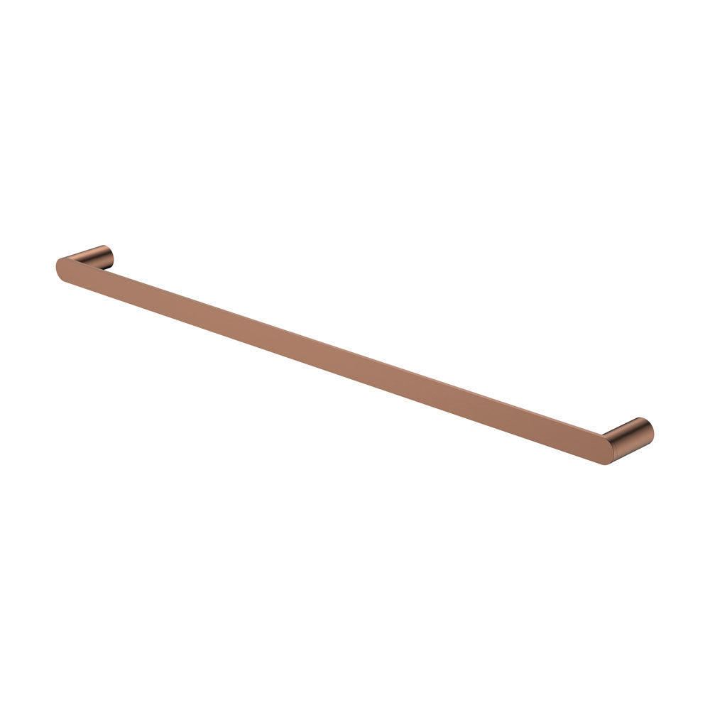 Fienza Empire Slim Single Towel Rail, 800mm - Brushed Copper