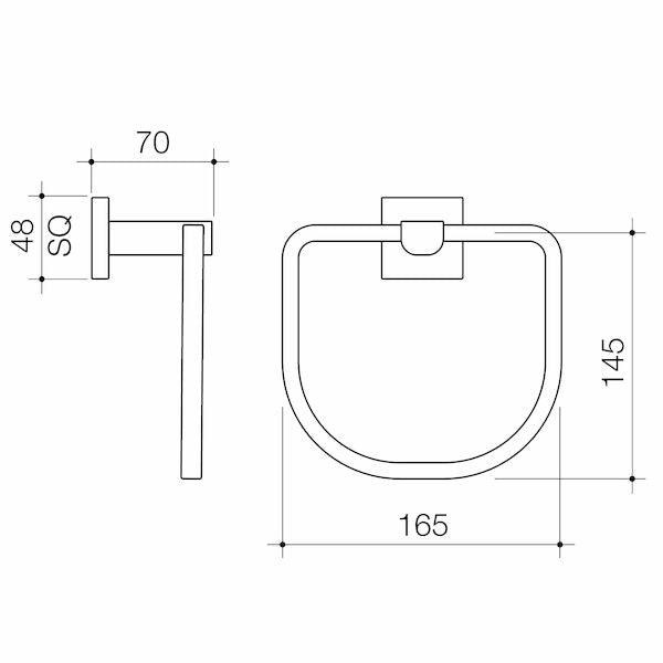 Dorf Viridian Towel Ring