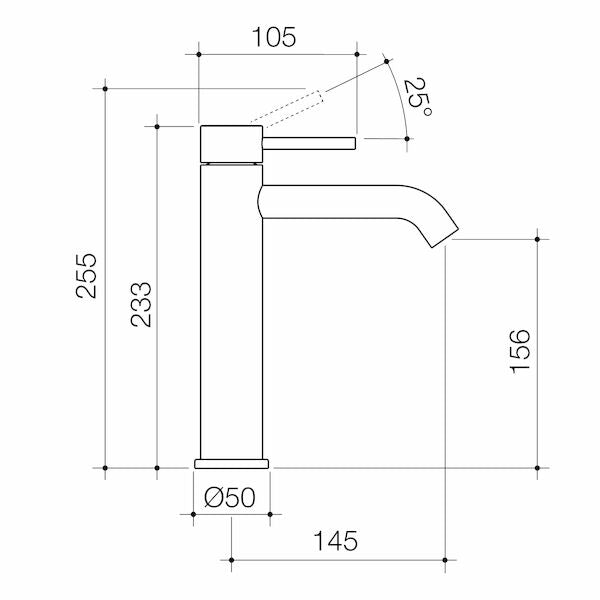 Caroma Liano II Mid Tower Basin Mixer - LF