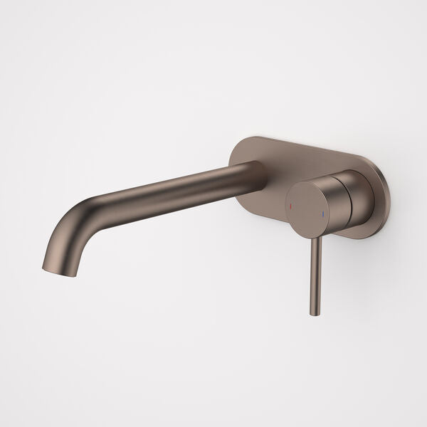 Caroma Liano II 210mm Wall Basin / Bath Mixer - Rounded Cover Plate - Sales Kit - LF