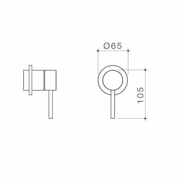 Caroma Liano II Bath / Shower Trim Kit - Round