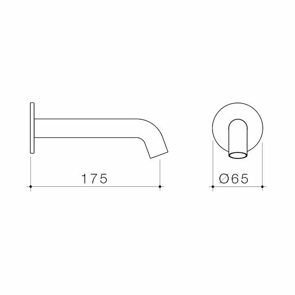 Caroma Liano II 175mm Basin / Bath Outlet - Round - LF