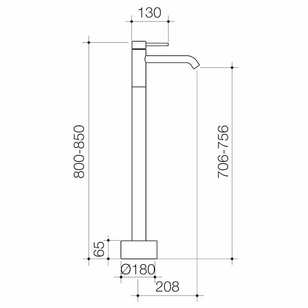 Caroma Liano II Freestanding Bath Filler