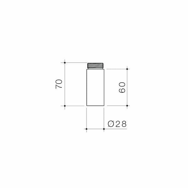 Caroma Universal Hob Mounted Sensor Soap Dispenser Riser 60mm 