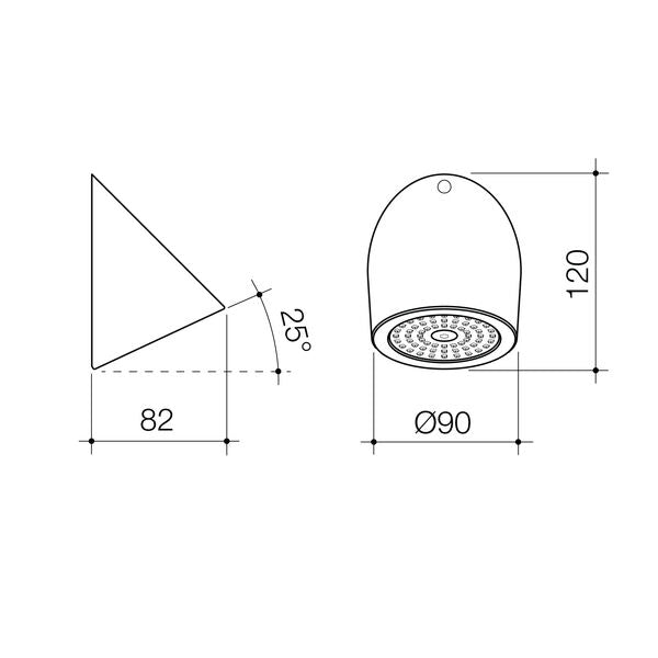 Caroma Civic Anti-Ligature Wall Shower