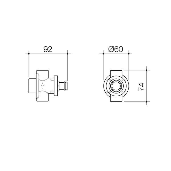Caroma Civic Timed Flow Push Shower Rough In Kit