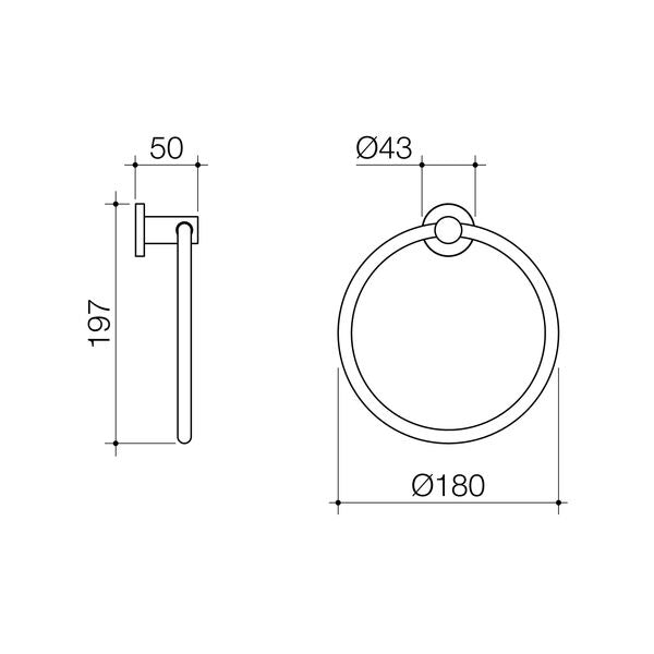 Caroma Liano II Towel Ring