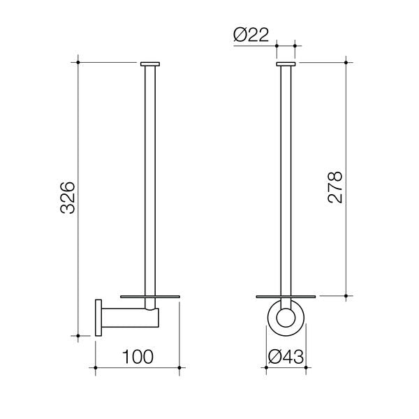 Caroma Liano II Spare Toilet Roll Holder