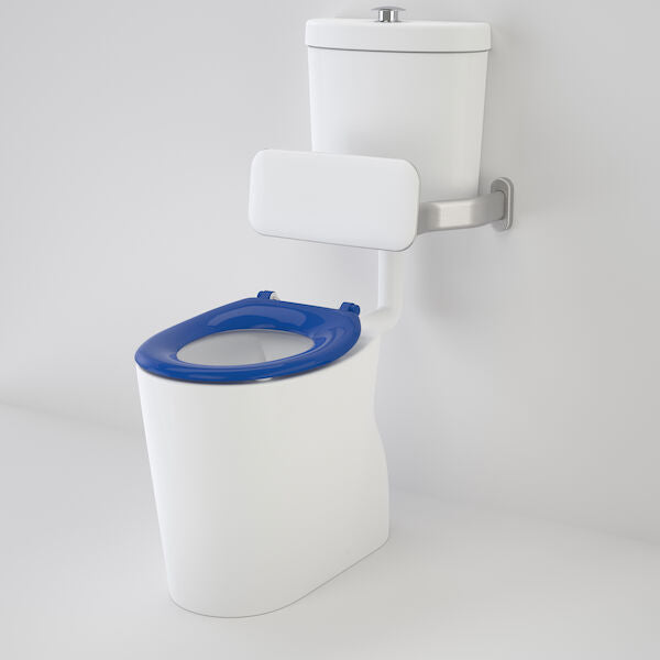 Caroma Care 610 Cleanflush Connector S Trap Suite with Backrest and Caravelle Single Flap Seat