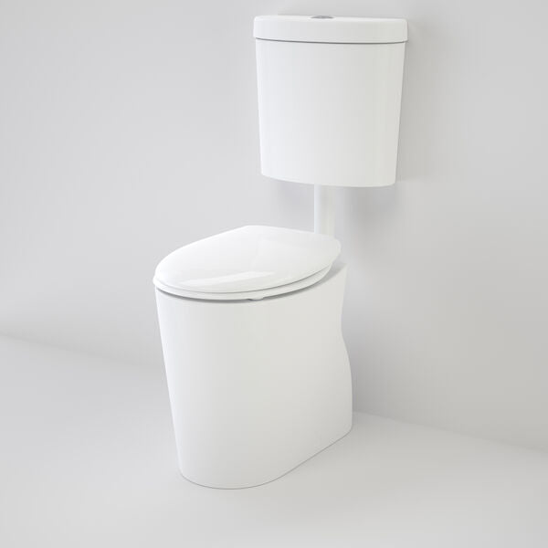 Caroma Care 610 Cleanflush Connector S Trap Suite with Caravelle Double Flap Seat