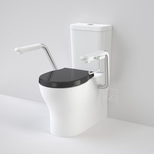 Caroma Opal® Cleanflush Easy Height WFCC Suite with Double Flap Seat and Nurse Call Armrest Left