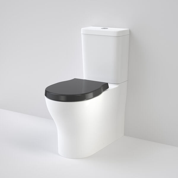 Caroma Caroma Opal® Cleanflush Easy Height Wall Faced Close Coupled Suite with Double Flap Seat Black