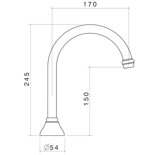 Caroma Tasman II Hob Bath/Spa Outlet