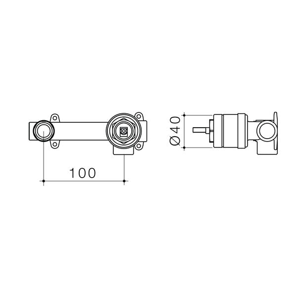 Caroma EasySwitch Universal Wall Basin / Bath Mixer Inwall Body - LF