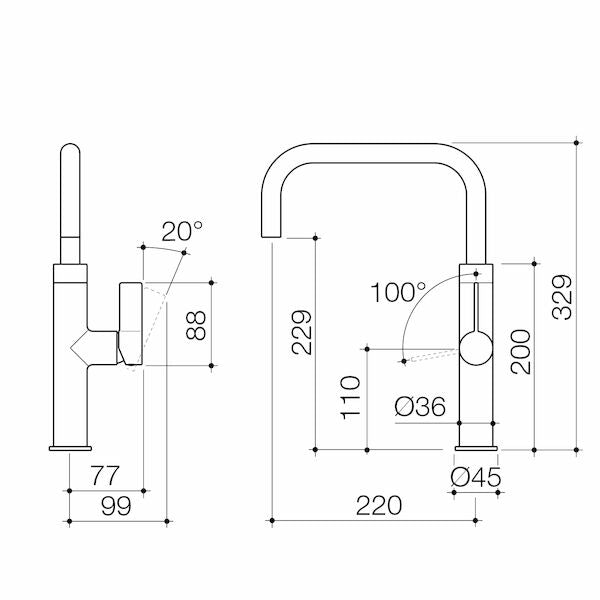 Caroma Urbane® II Sink Mixer - Lead Free