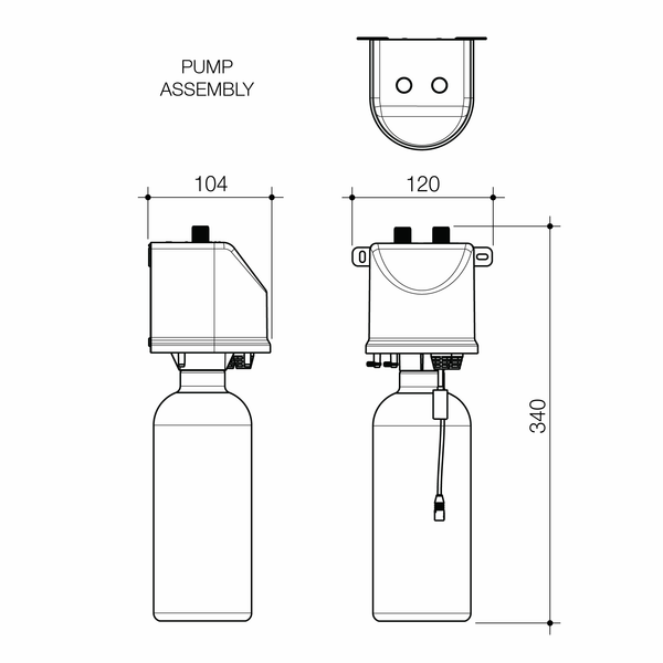Caroma Urbane® II Sensor Hob Mounted Soap Dispenser 