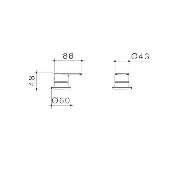 Caroma Urbane® II Hob Mixer - Trim Kit