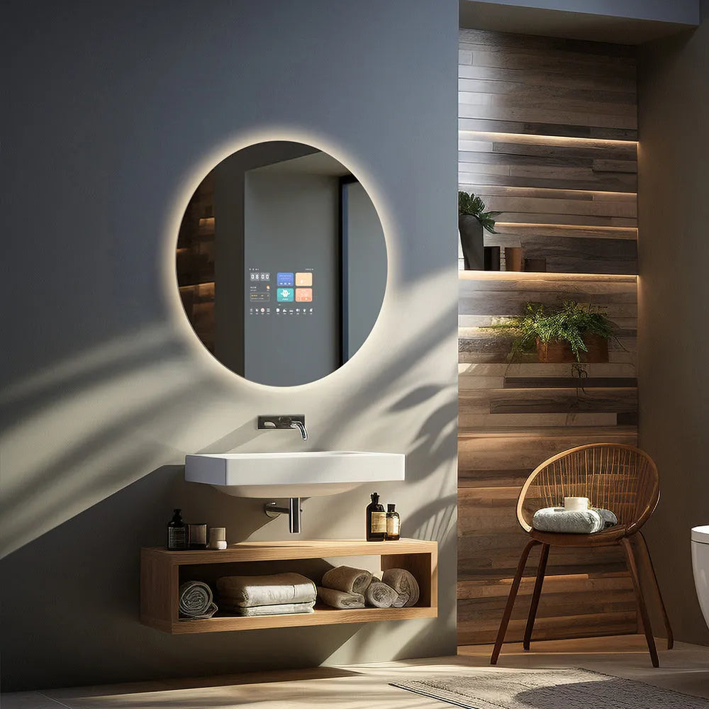 Litecon Aura Series A1 Round Smart Mirror with Touch Display