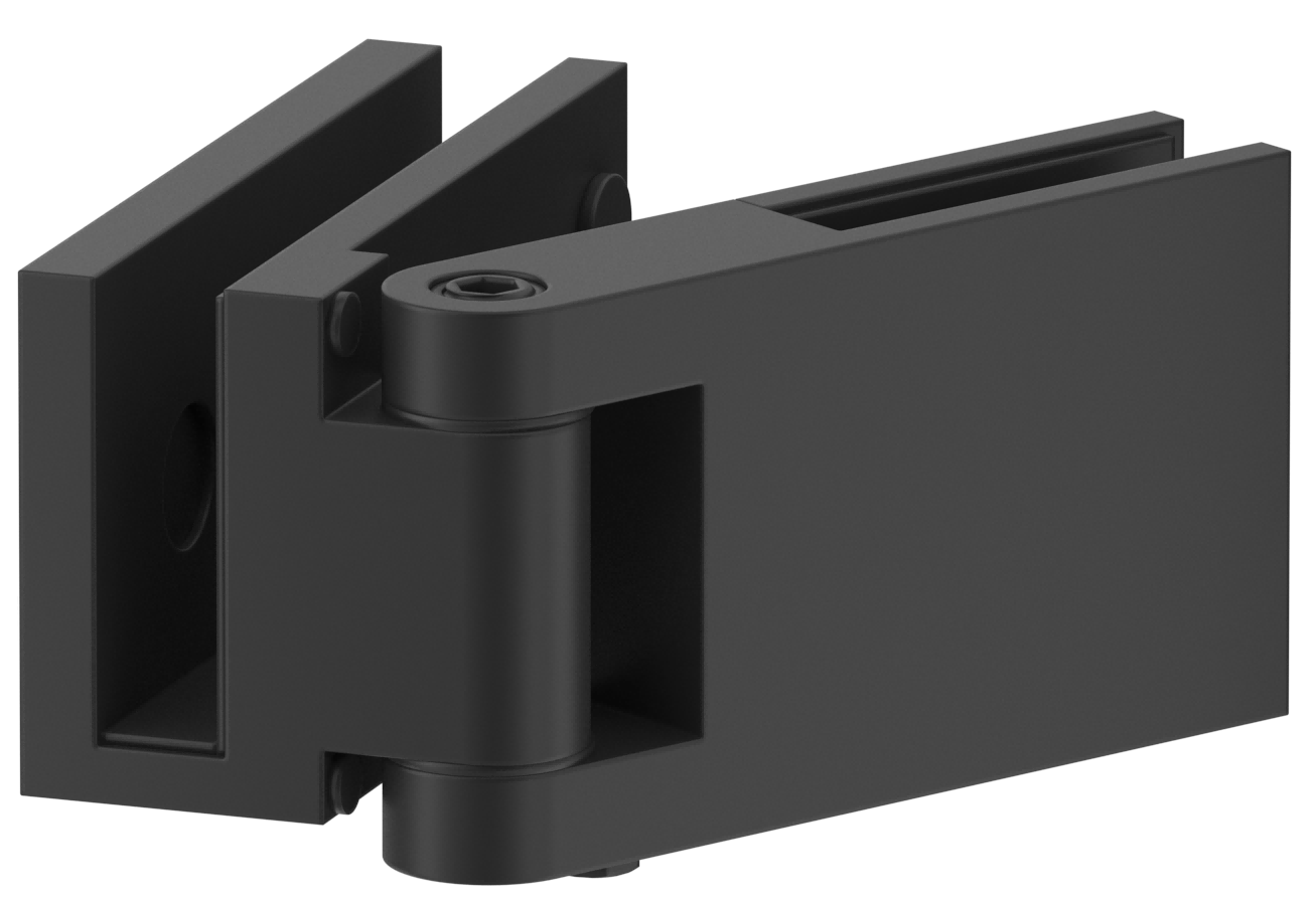 Bella Vista Shower Screen Overlap Hinge - Left/Right Hand - Black