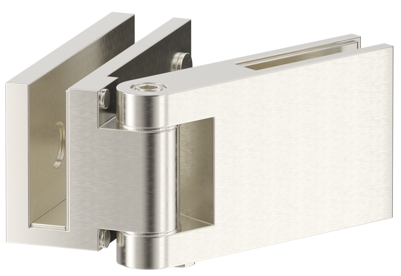 Bella Vista Shower Screen Overlap Hinge - Left/Right Hand - Brushed Nickel