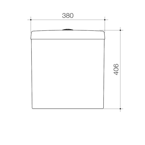 Stylus Basis Close Coupled Cistern - Bottom Inlet