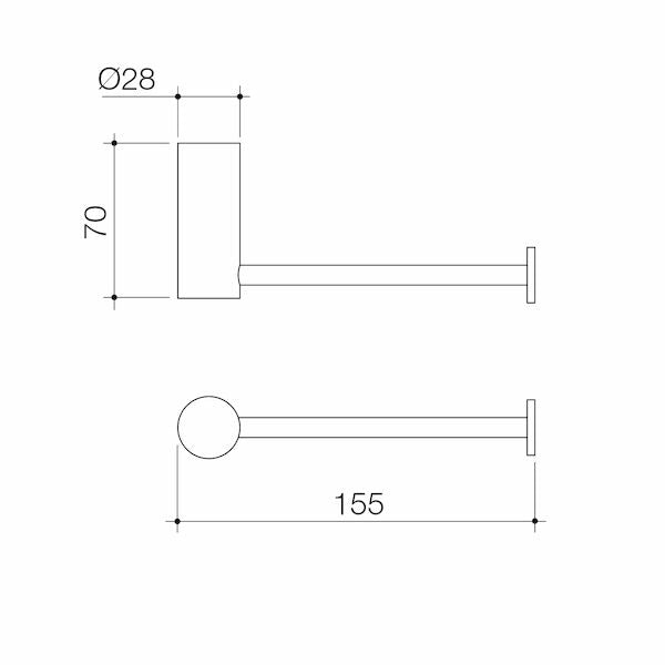 Stylus Basis Toilet Roll Holder