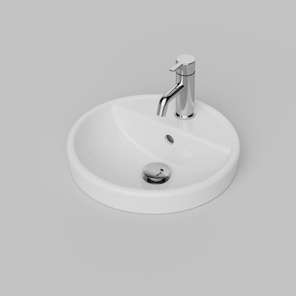 Stylus Basis Inset Basin - Round - 1 tap hole