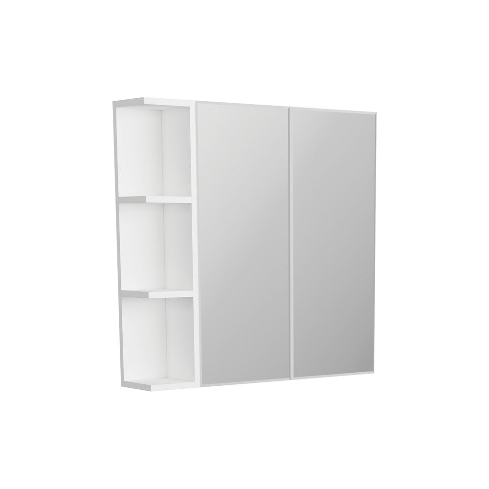 Bevel Edge Mirror Cabinet with 1 Side Shelf, 600mm