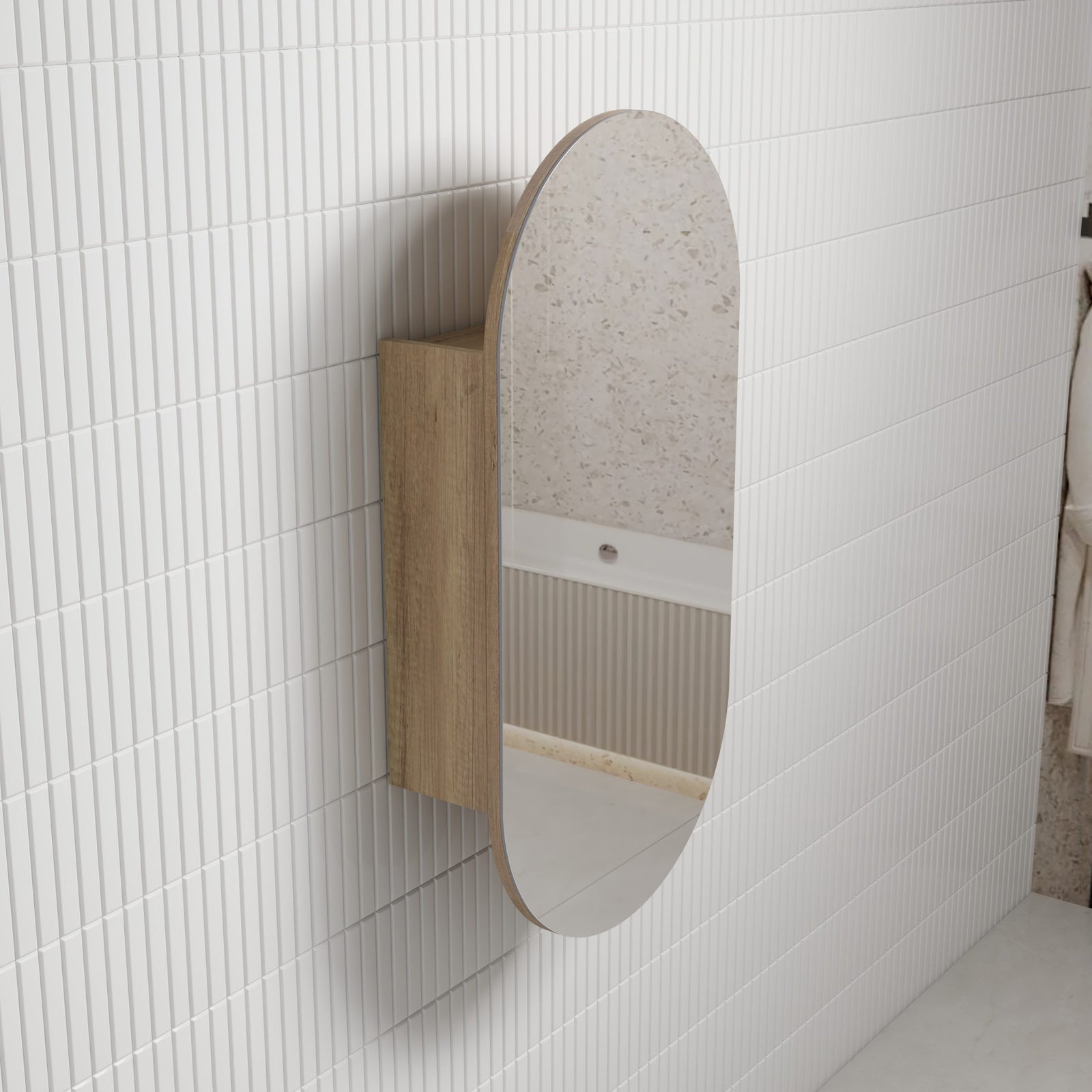 Aulic Beau Monde Oblong Shaving Cabinet