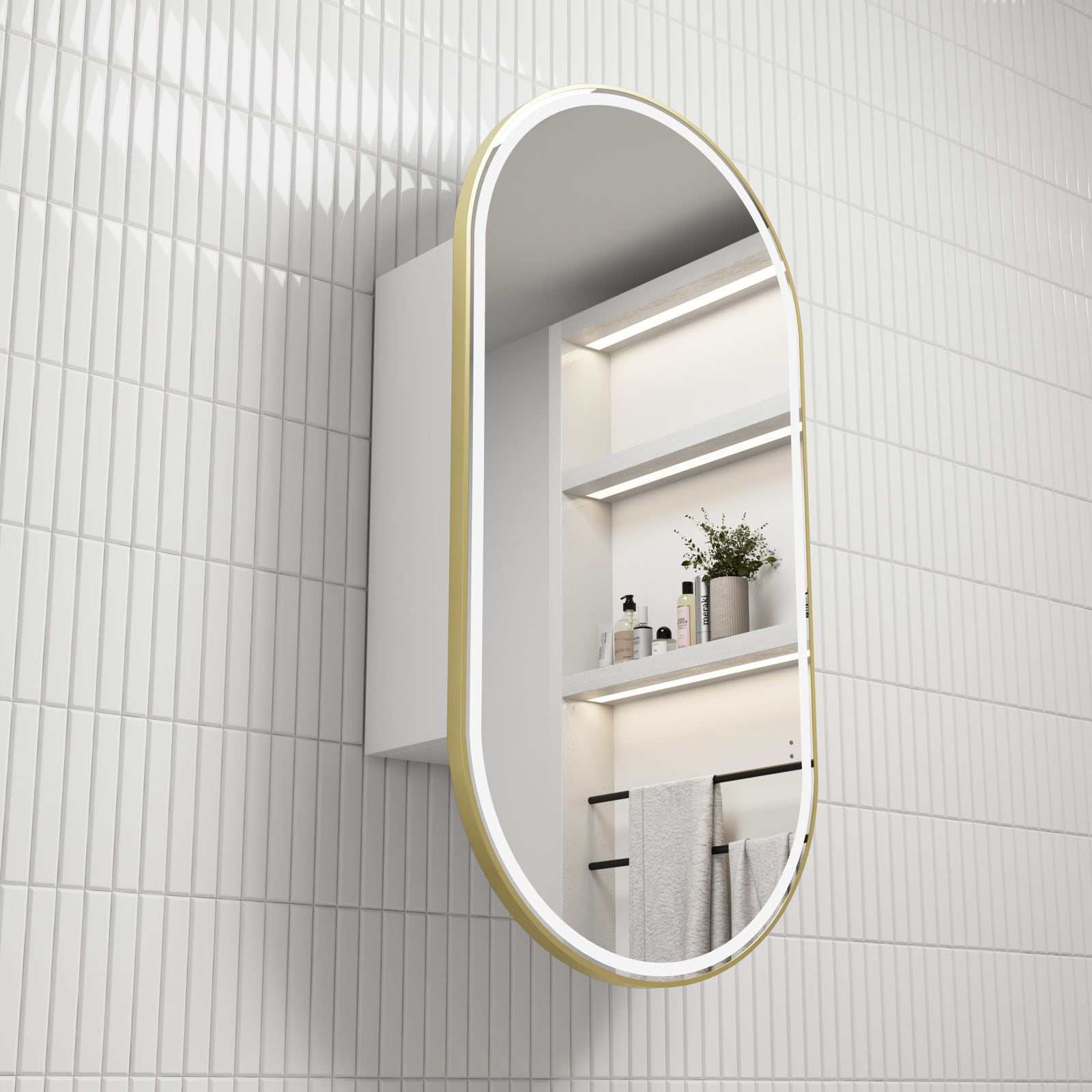 Aulic Beau Monde Oblong LED Shaving Cabinet
