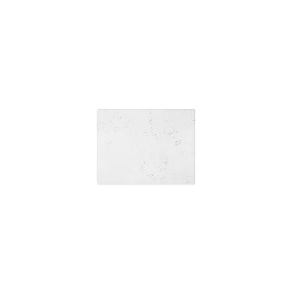 Bianco Marble Silica Free Stone Top, Rectangular Full Depth, 600mm