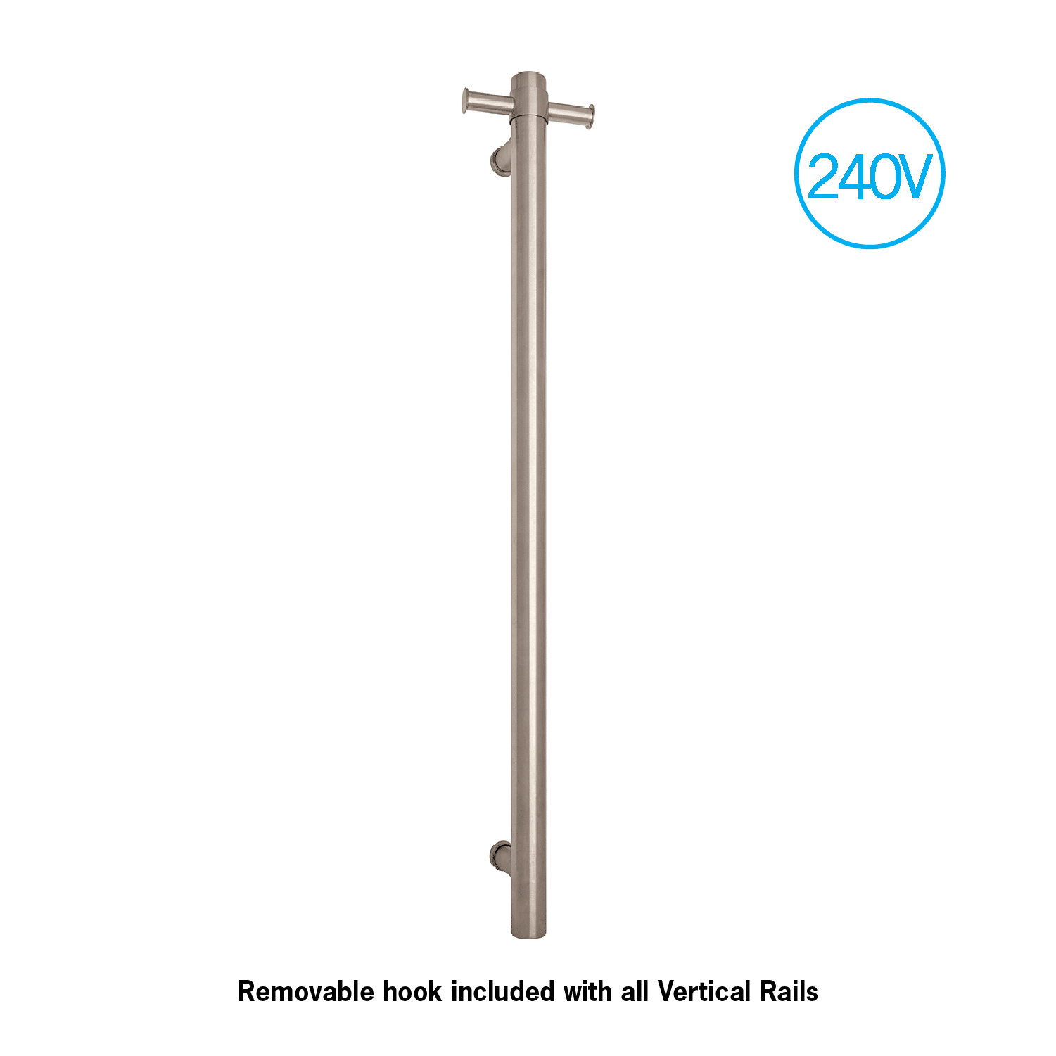 Thermorail Straight/Round 240Volt Vertical Bar With Optional Hook