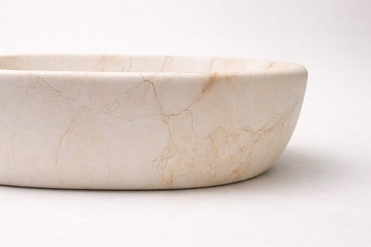 Serra-48 Above Counter Ceramic Basin – Matte Stone Marble Look