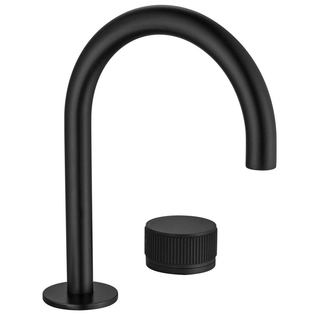 Bella Vista Mica Fluted Gooseneck Hob Basin Mixer Set