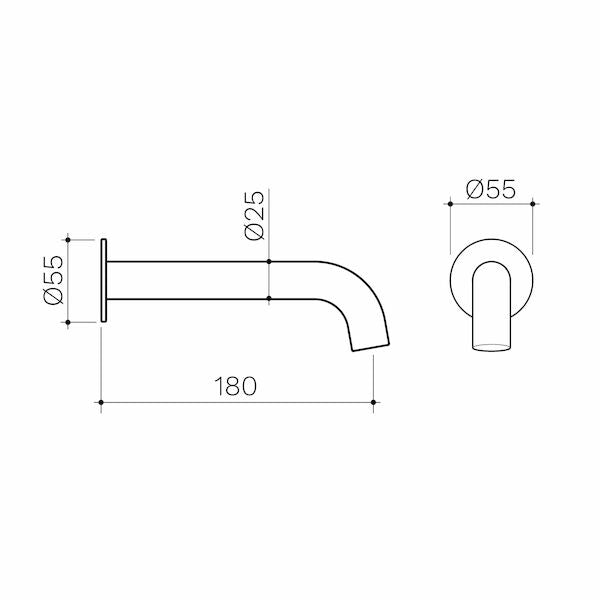 Clark Round Basin/Bath Outlet 180mm - Lead Free