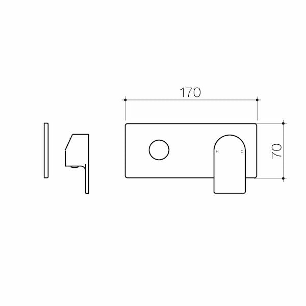Clark Round Square Wall Basin/Bath Mixer Trim Kit