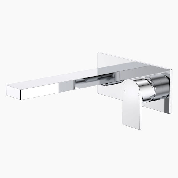 Clark Round Square Wall Basin/Bath Mixer 220mm - Lead Free