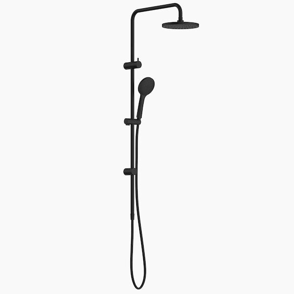 Clark Round II Rail Shower with Overhead